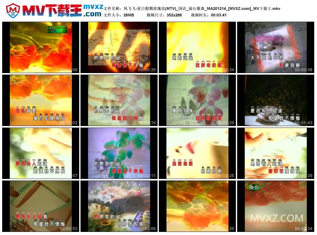 凤飞飞-夏日假期玫瑰花(MTV)_国语_流行歌曲_MA201214